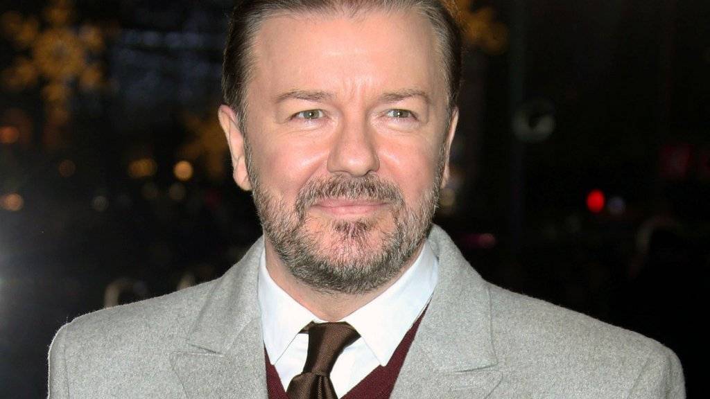 Moderator Ricky Gervais haut die Preisträger gerne mit schrägem Humor in die Pfanne (Archiv)