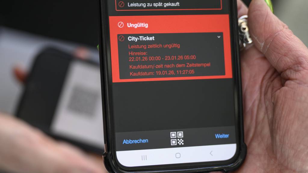Die Schweizer ÖV-Unternehmen haben 2025 mehr als 1,17 Millionen Fahrgäste ohne gültiges Ticket registriert. (Symbolbild)