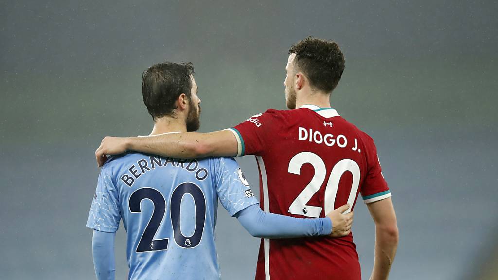 Punkteteilung zwischen Bernardo Silvas Manchester City und Diogo Jotas Liverpool