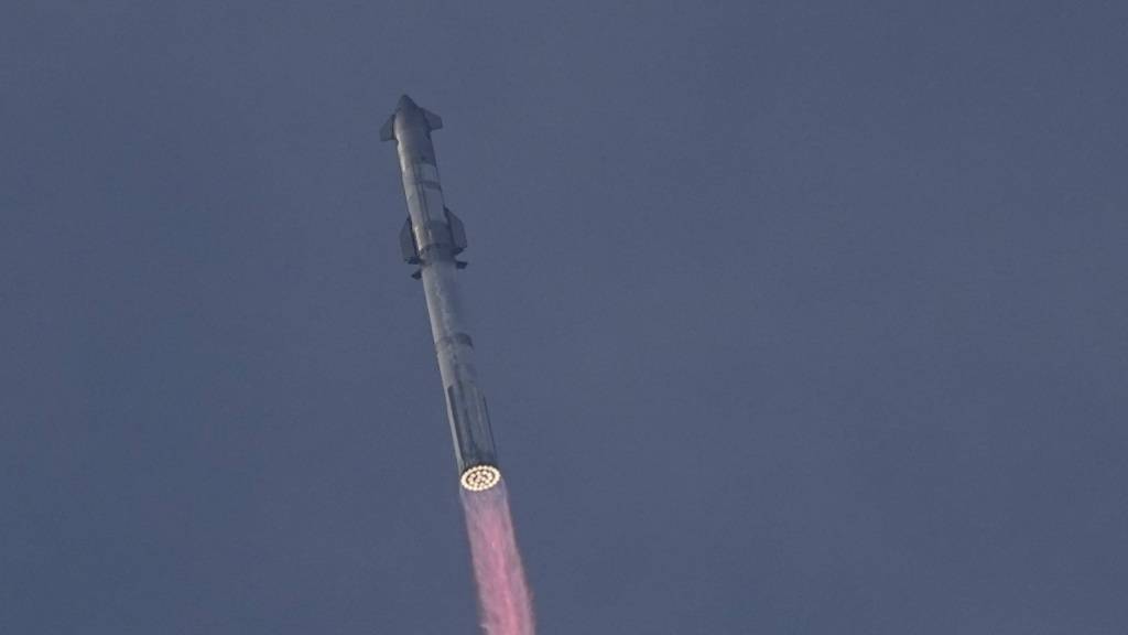 Das Raketensystem «Starship» bei seinem drittem Testflug. (Archivbild)
