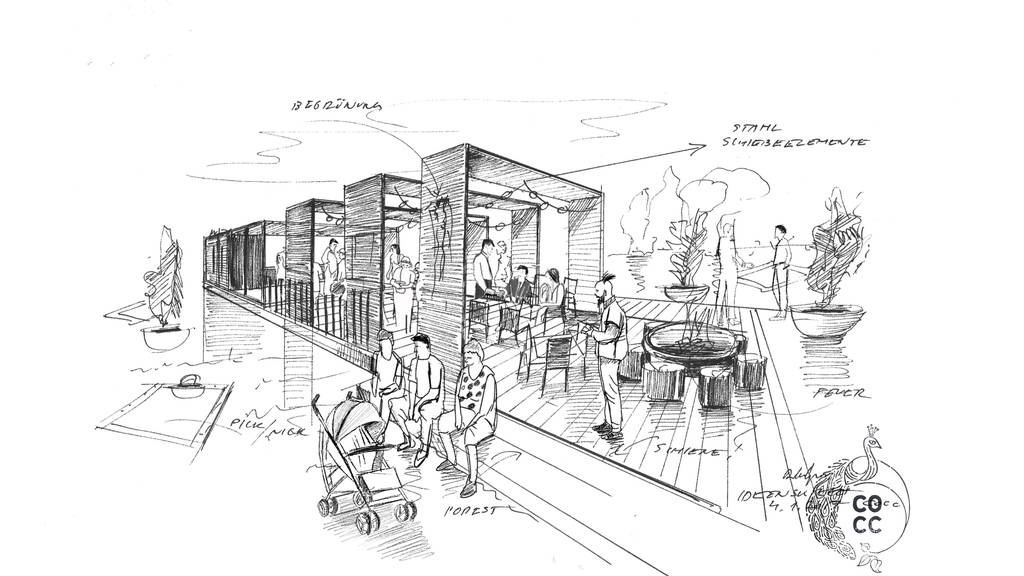 So hätte das Projekt «Altstadtgarten» aussehen können. (Illustration: pd)