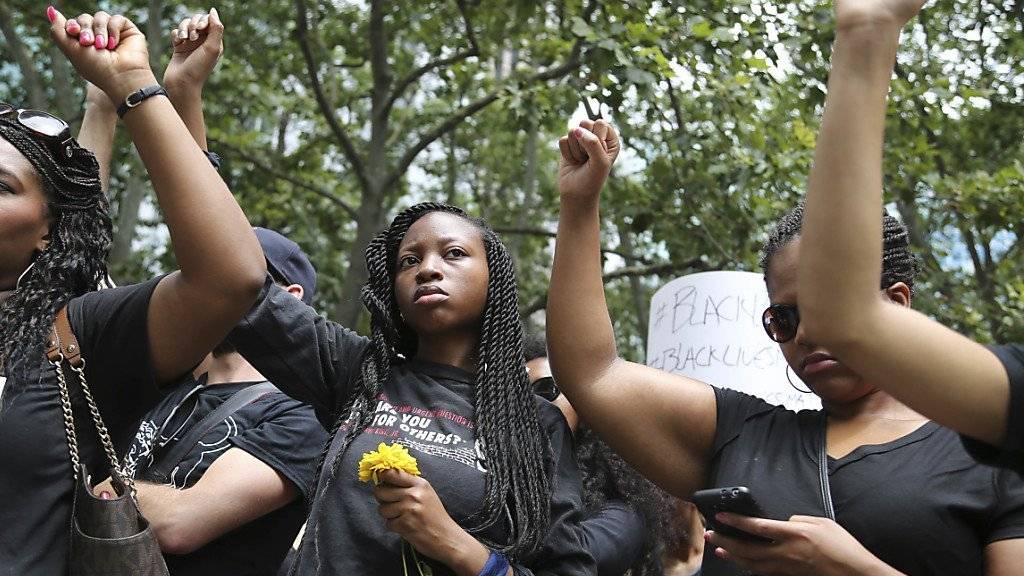 Demonstration der Bewegung Black Lives Matter (Das Leben von Schwarzen zählt) am Sonntag in New York.