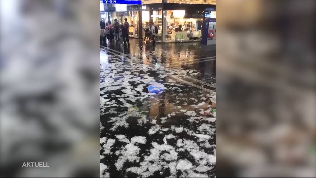 Hagel, Gewitter und Überschwemmungen: Heftige Unwetter ziehen über die Schweiz