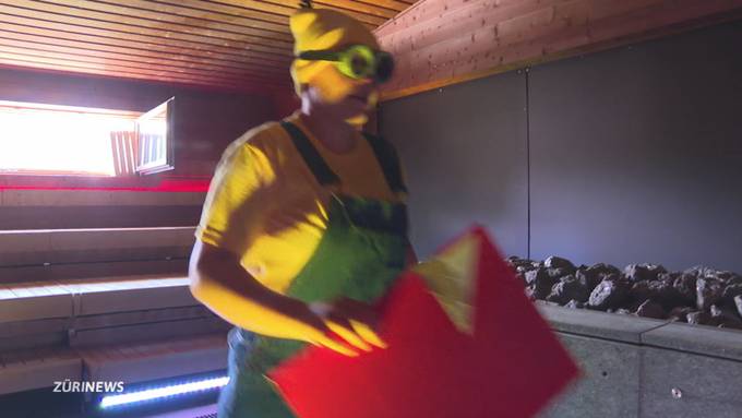 Es ist heiss: ab in die Sauna!