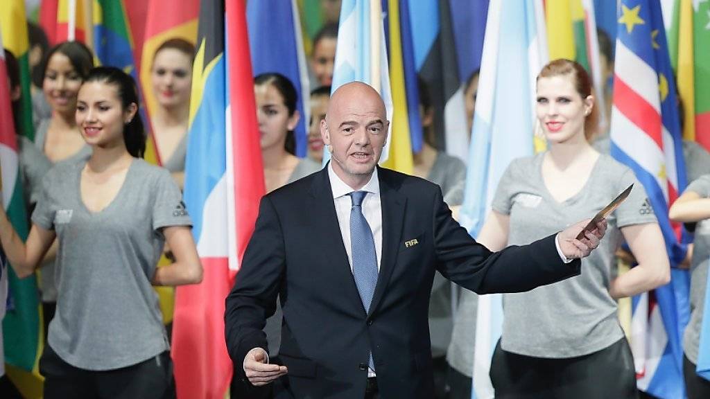 Präsident Gianni Infantino appelliert während der Eröffnungs-Zeremonie des FIFA-Kongresses in Mexiko an die Delegierten, die Reformen umzusetzen