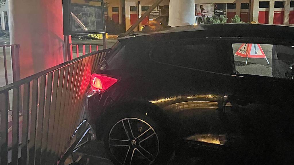 Ein 26-Jähriger ist in Arbon TG bei der Flucht vor der Polizei mit seinem Auto verunfallt.