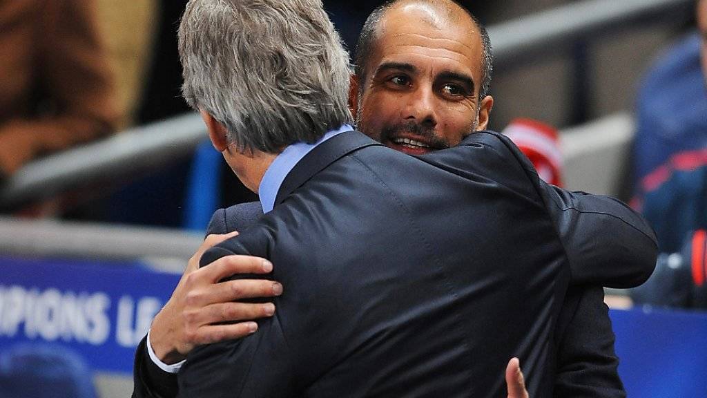 Stabübergabe nach dieser Saison: Pep Guardiola übernimmt im Sommer das Traineramt von Manuel Pellegrini bei Manchester City
