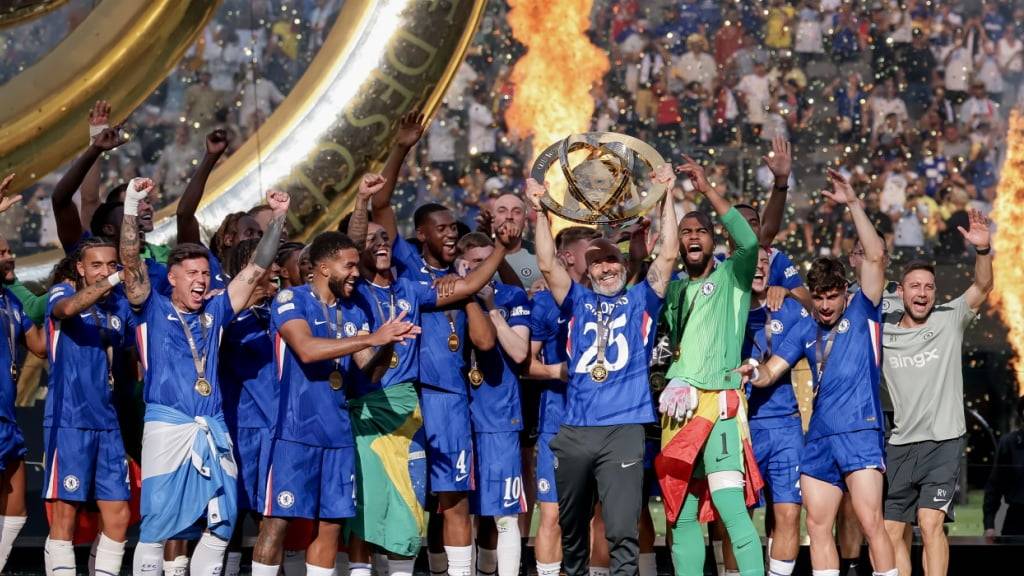 Die Spieler von Chelsea jubeln: Sie sorgten für einen überraschenden Schlusspunkt an der Klub-WM