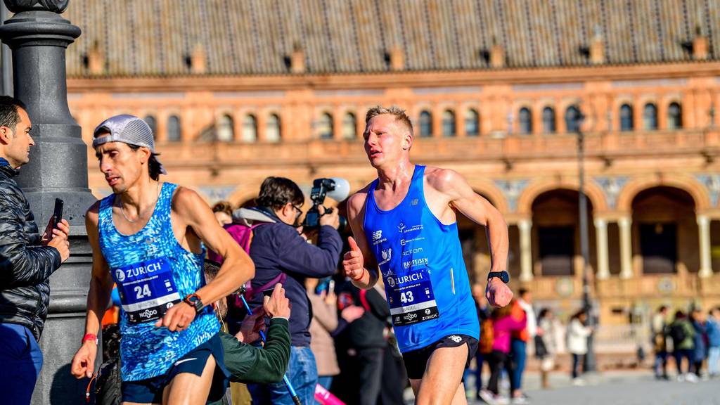 Patrik Wägeli beim Marathon in Sevilla im Februar 2019 (Bild: zVg)