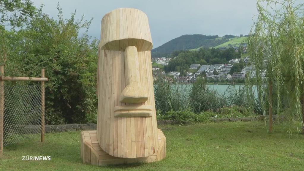 Mysteriös: Statue auf Zürichsee-Inseli