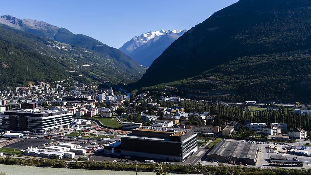 Ein Blick auf den Produktionsstandort von Lonza in Visp. (Archivbild)