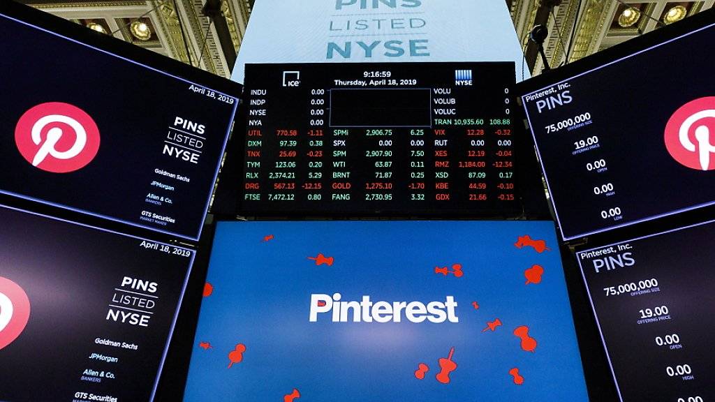 An der Börse sind die Titel von Pinterest nach durchmischten Quartalszahlen deutlich gefallen. (Archivbild)