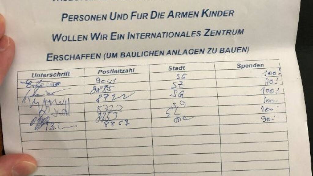 Mit diesen Formularen versuchen im Kanton St. Gallen Betrügerbanden, sich angebliche Spenden zu erschleichen. (Symbolbild)