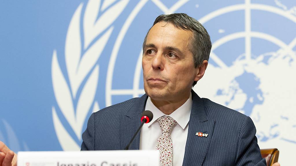 Cassis stellt Slogan zu Kandidatur für Uno-Sicherheitsrat vor
