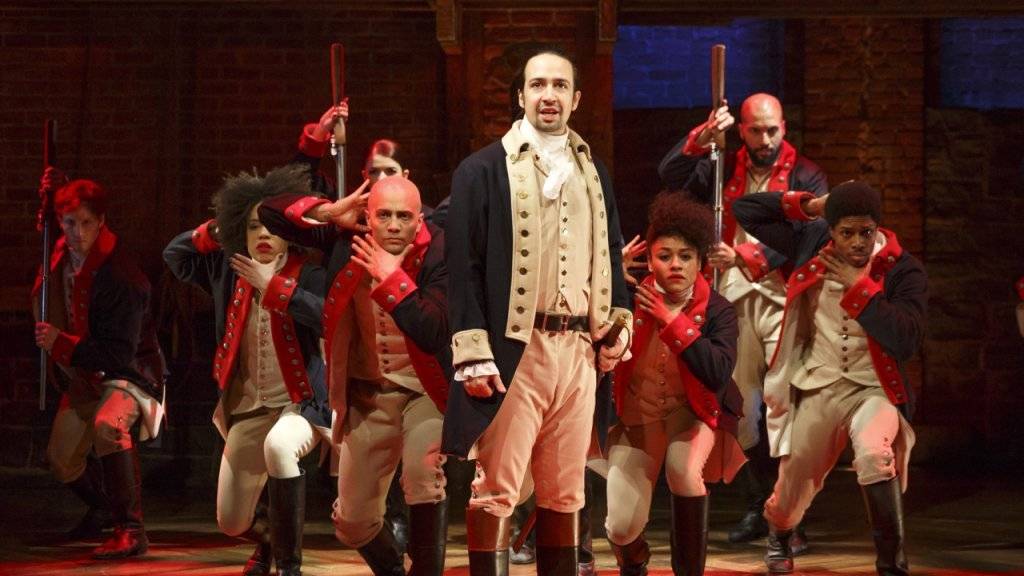 Szene aus dem Broadway-Musical «Hamilton», das im April den Pulitzer-Preis erhalten und jetzt einen Einspielrekord erzielt hat. (Archivbild)