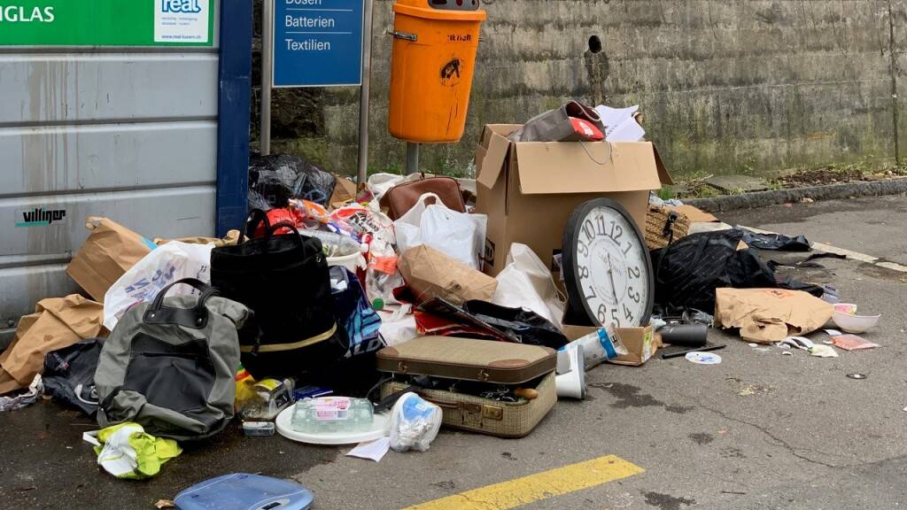 Riesiges Wandbild gegen illegale Entsorgung in Luzern