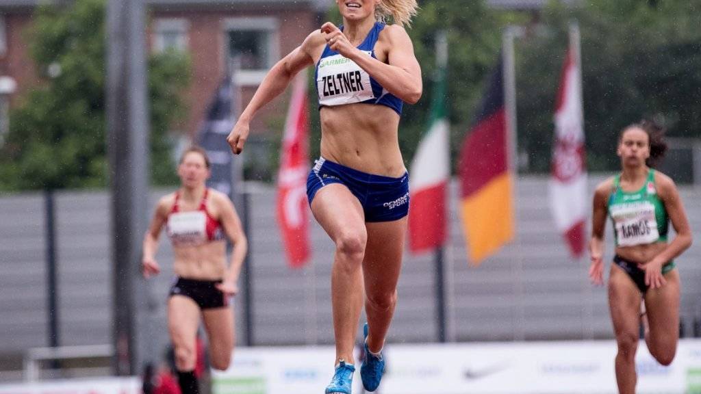 Michelle Zeltner belegt beim internationalen Siebenkampf im deutschen Ratingen nach dem ersten Tag Position 3