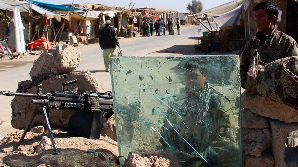 Von Nato-Truppen ausgebildete afghanische Sicherheitskräfte in der Region Helmand: Die USA haben ihr militärisches Vorgehen verstärkt, doch bisher ohne nennenswerten Erfolg. (Archivbild)