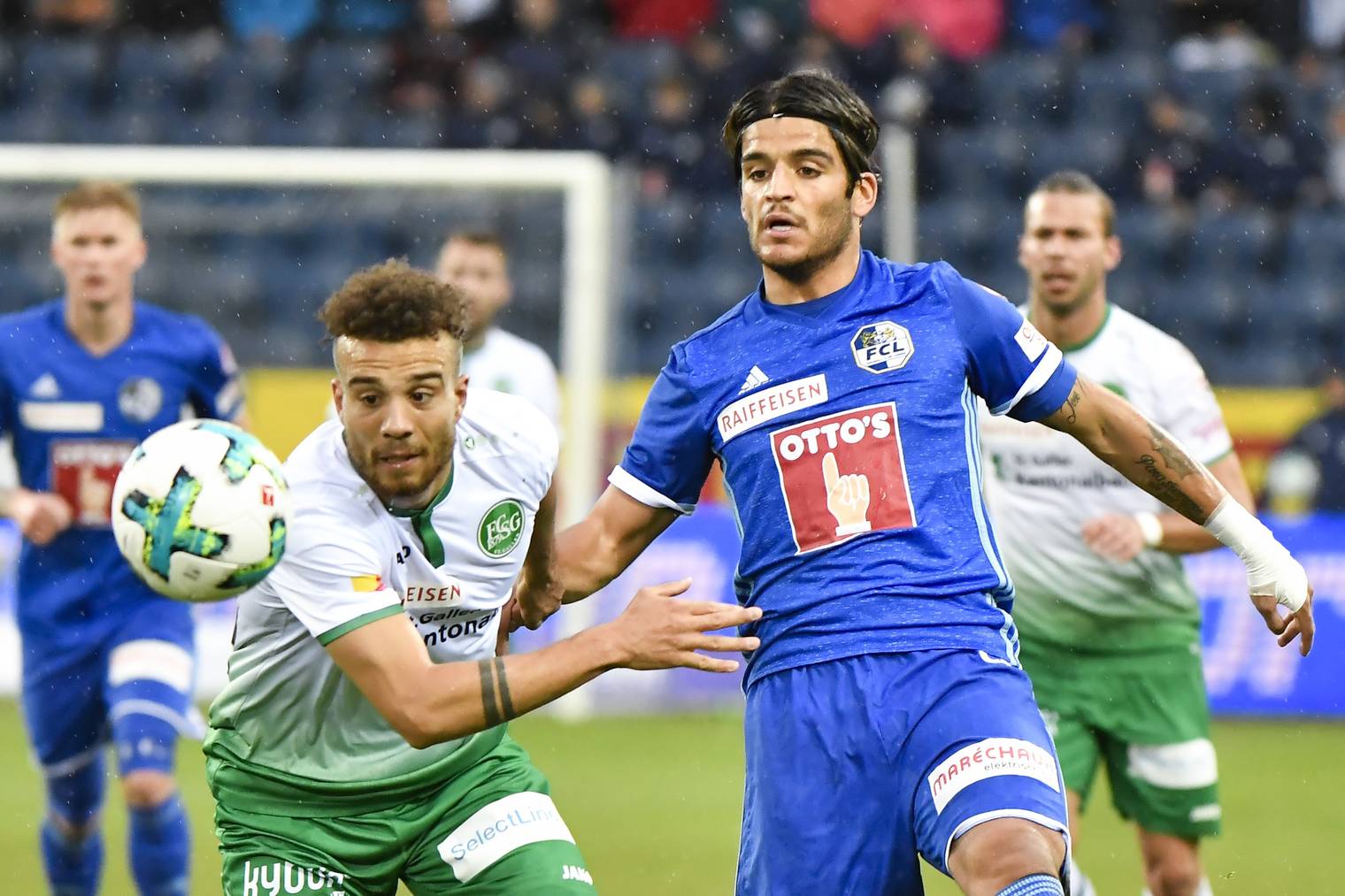 Luzerns Francisco Rodriguez (rechts) bescherte seiner Mannschaft einen tollen Start in das Spiel gegen St. Gallen.