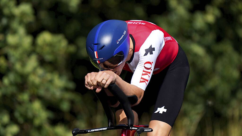 Stefan Küng im Einsatz am letzten Freitag im Zeitfahren in Schottland