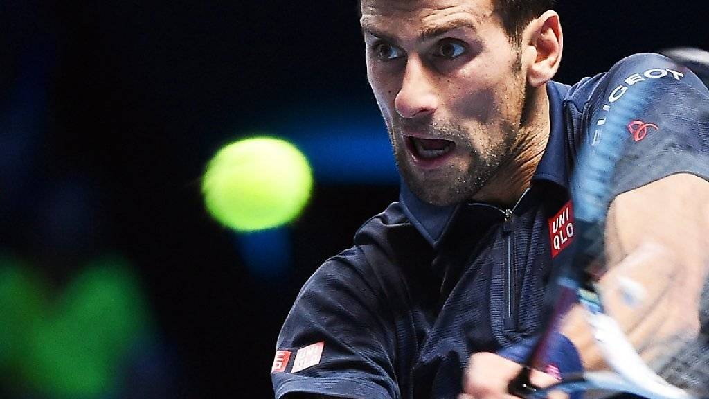 Novak Djokovic hatte im ersten Gruppenspiel Schreckensmomente zu überstehen