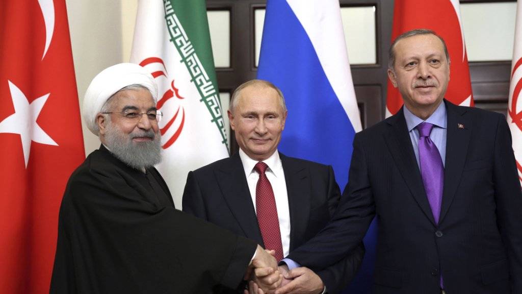 Die Präsidenten Irans, Russlands und der Türkei versuchen am heutigen Mittwoch erneut, eine politische Lösung für die Syrien-Krise zu finden. (Archivbild)
