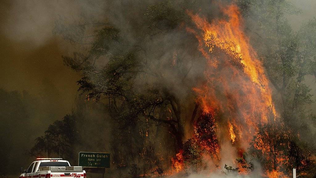 «Wand aus Flammen»: Bei den jüngsten Busch- und Waldbrände in Kalifornien kamen zwei Menschen ums Leben.