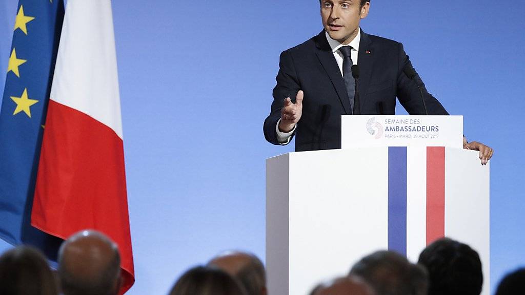 Der französische Präsident Macron bezeichnet den Kampf gegen den Terrorismus als oberste Priorität der Aussenpolitik seines Landes.