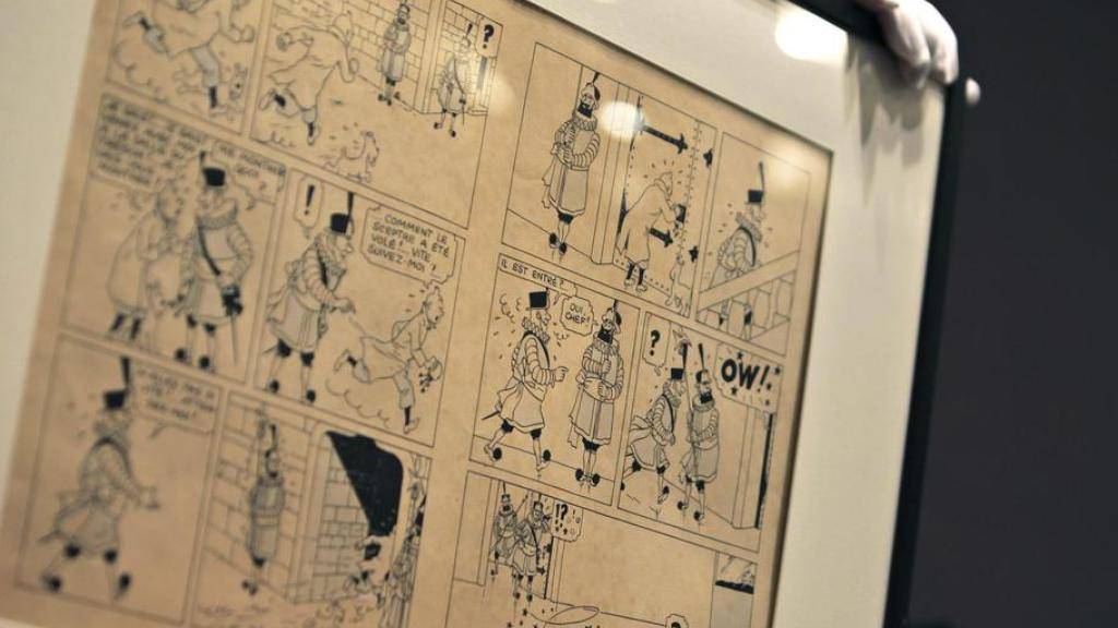 Die versteigerte Tuschezeichnung des berühmten belgischen Comic-Künstlers Hergé.