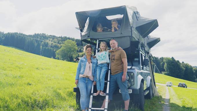 Familie Burkard campt mit einzigartigen Zelten – auf dem Dach
