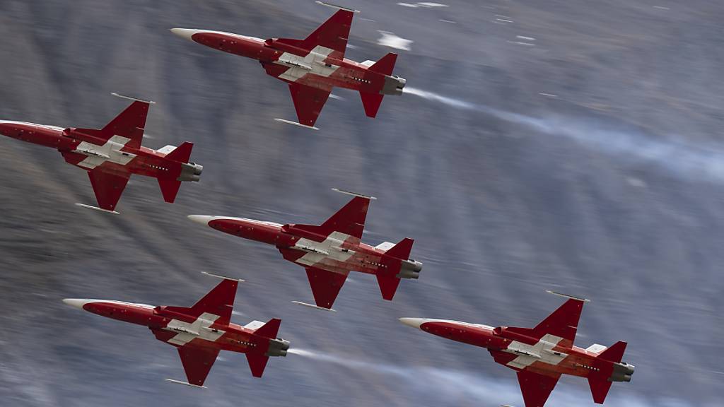Flugzeuge des Modells Tiger F5 der Kunstflugstaffel Patrouille Suisse. (Archivbild)