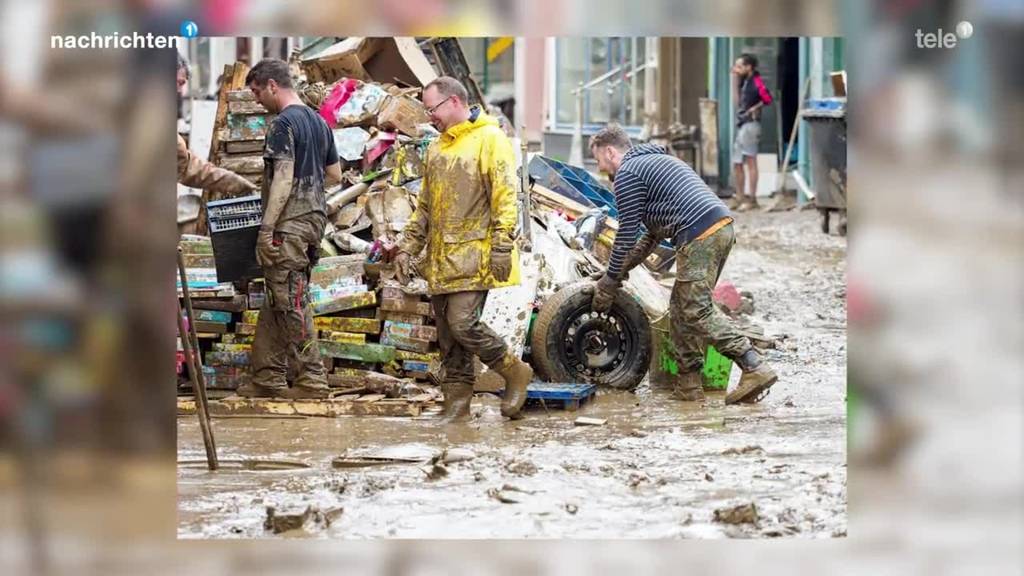 Traumatisches Aufräumen nach Hochwasser in Deutschland