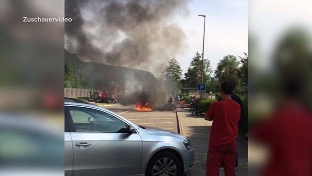 Brand auf Rastplatz Täniken