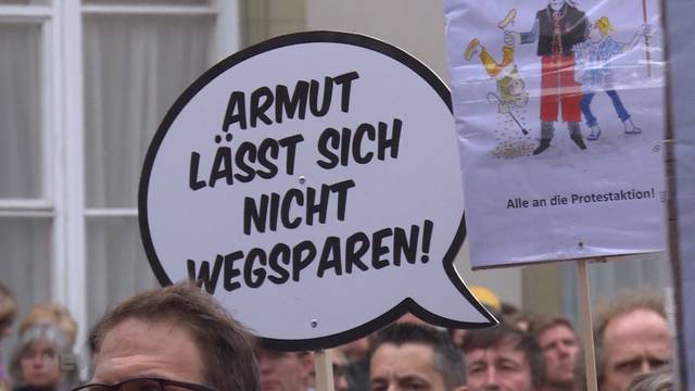 Demonstration gegen Sparpaket