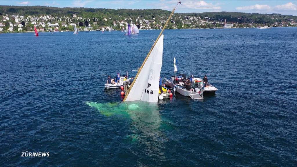 Spektakulär: Taucher bergen Schiffswrack aus Zürichsee