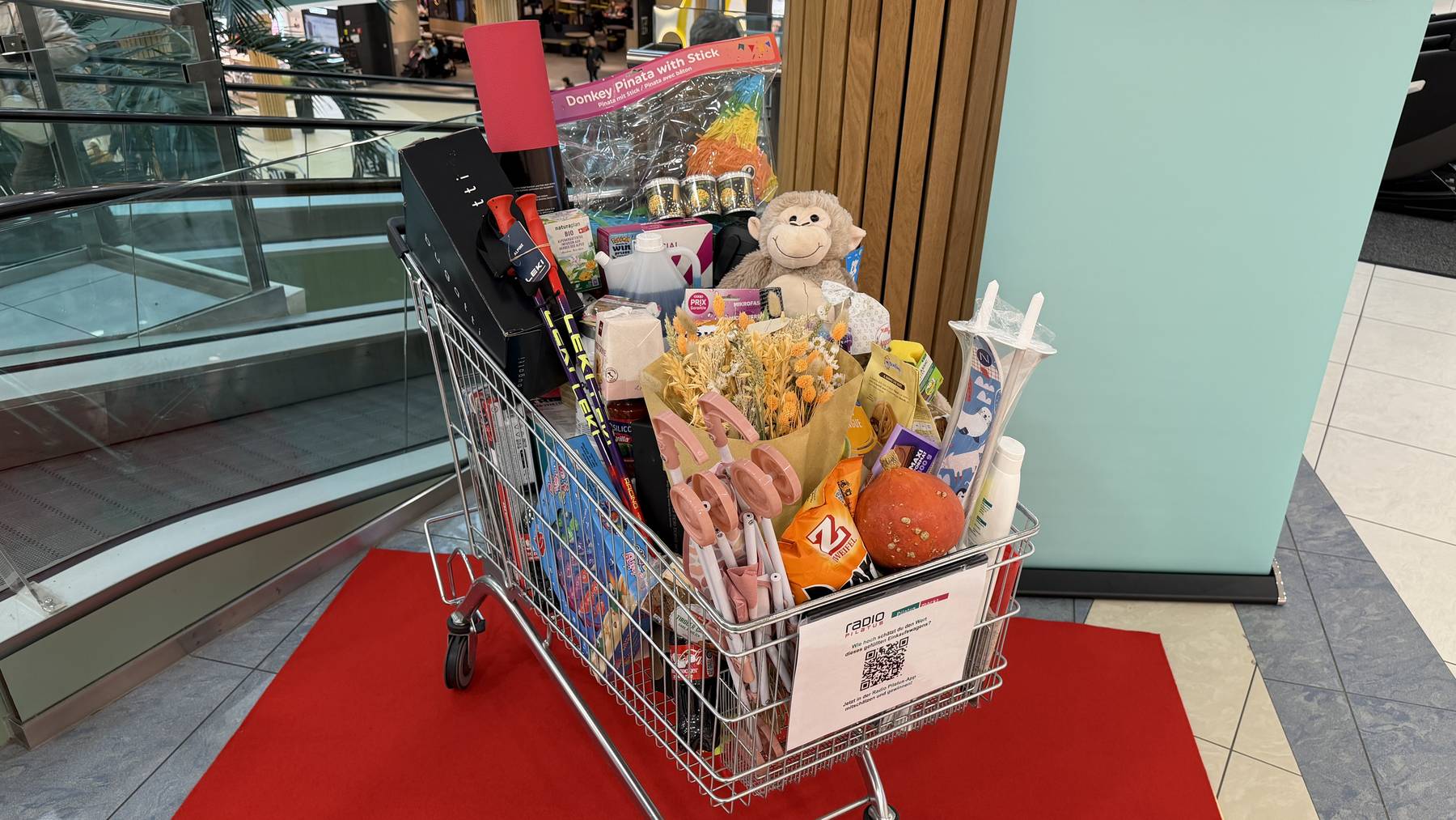Prall gefüllter Einkaufswagen im Pilatusmarkt - jetzt den Wert schätzen!