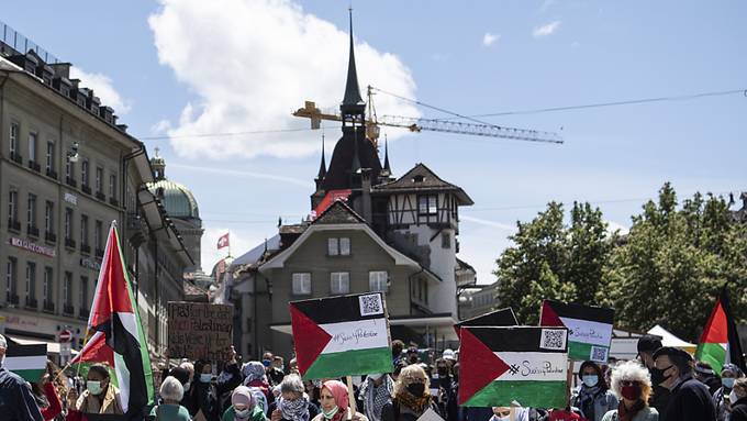 250 Menschen in Bern an Solidaritätskundgebung für Palästinenser