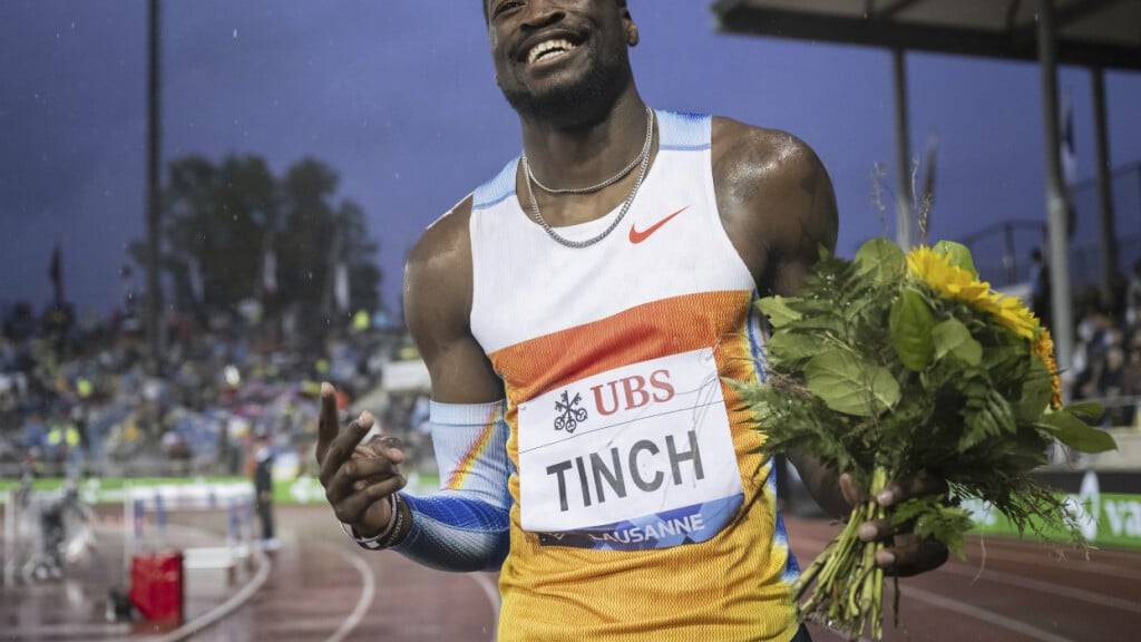 Hat nach seinem überzeugenden Sieg über 110 m Hürden gut lachen: Cordell Tinch