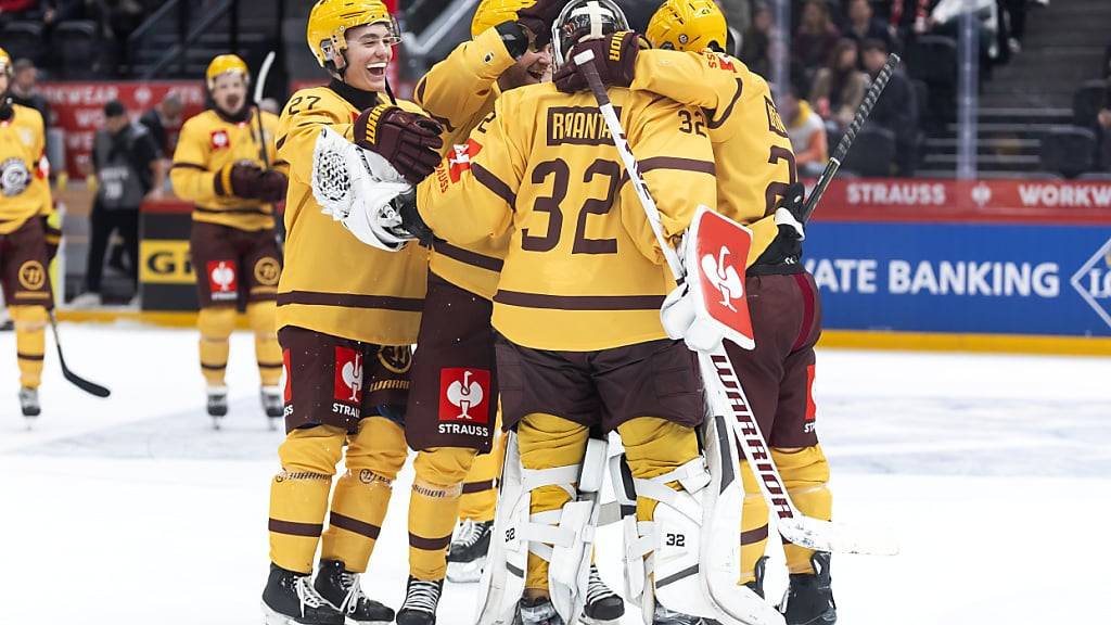 Die Spieler von Genève-Servette hatten in Lausanne allen Grund zum Jubeln