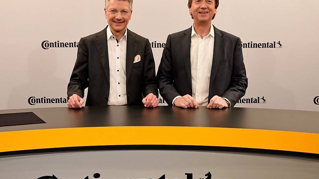 Continental-Chef Elmar Degenhart und Finanzchef Wolfgang Schaefer wollen dank Digitalisierung wachsen. (Archivbild).