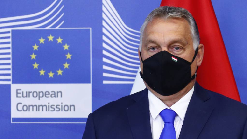 Viktor Orban, Ministerpräsident von Ungarn, steht vor einem Treffen der Visegrad-Staaten im EU-Hauptquartier in Brüssel. Foto: Francois Lenoir/Pool Reuters/AP/dpa