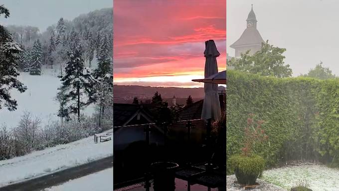 Schnee, Hagel und Sonnenuntergang – diese Wetterturbulenzen beeindruckten