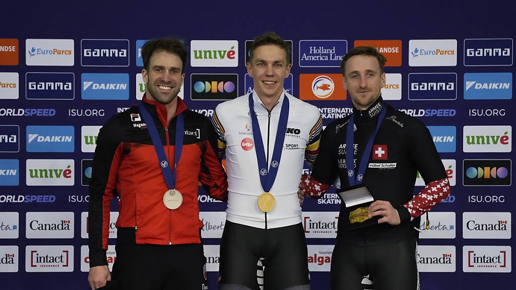 Ein stolzer Livio Wenger (rechts) mit WM-Bronze