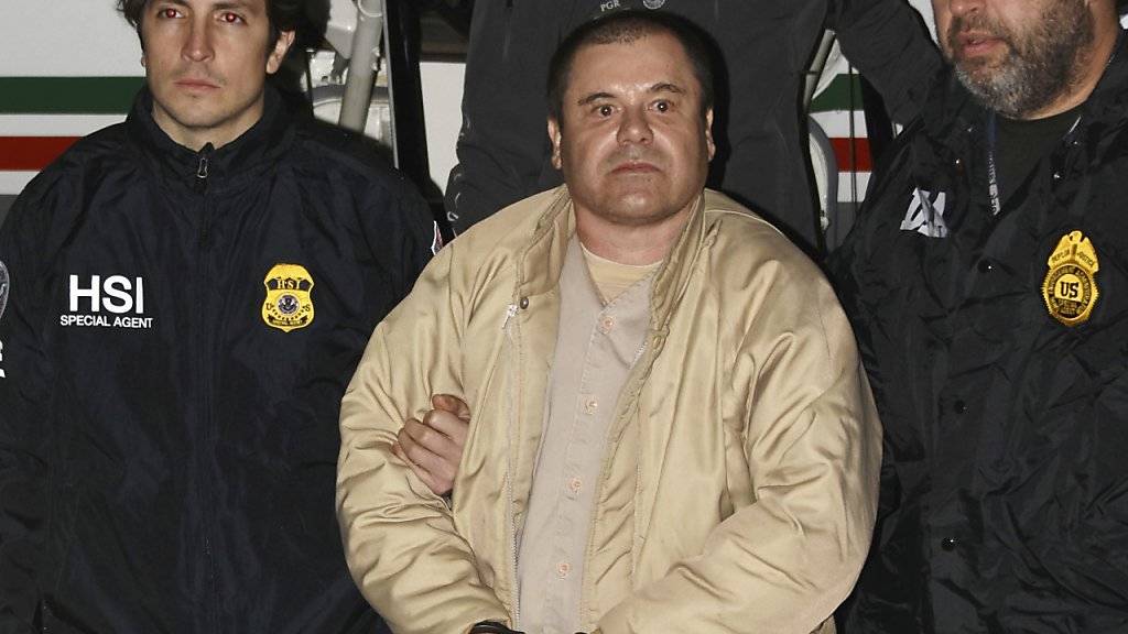 Dürfte lebenslänglich hinter Gitter kommen: der in den USA schuldig gesprochene mexikanische Drogenboss Joaquín «El Chapo» Guzmán. (Archivbild)