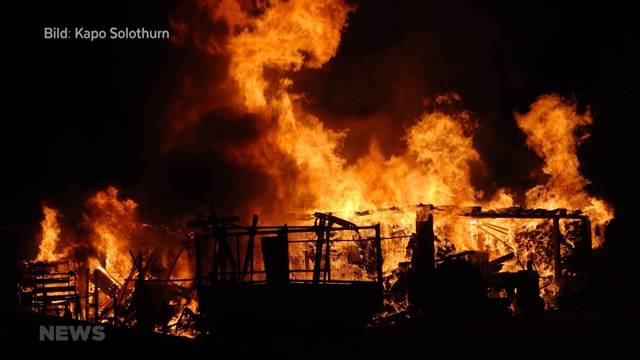 Zum dritten Mal brennt derselbe Holzschuppen in Gerlafingen ab