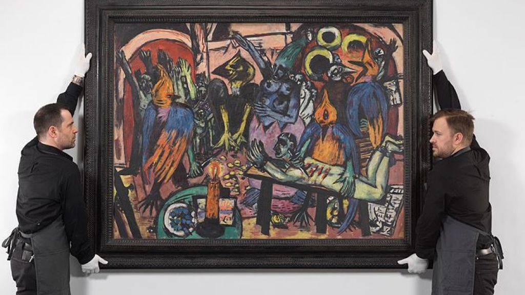Grelle Farben und gequälte Figuren: Max Beckmann malte «Hölle der Vögel» 1938 in Amsterdam und Paris.