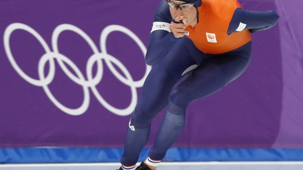 Der Niederländer Sven Kramer gewinnt zum dritten Mal in Serie Olympia-Gold über 5000 m.