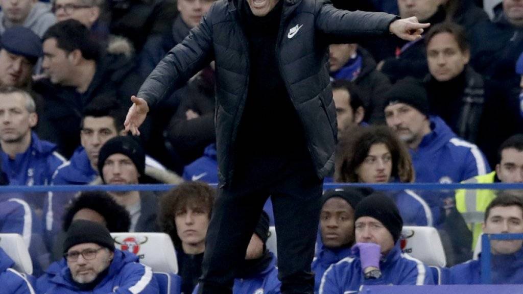 Alles schreien nützte nichts: Antonio Conte und Chelsea spielten gegen Leicester nur 0:0
