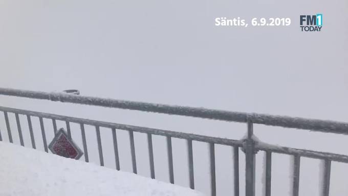 Auf dem Säntis liegt der erste Schnee