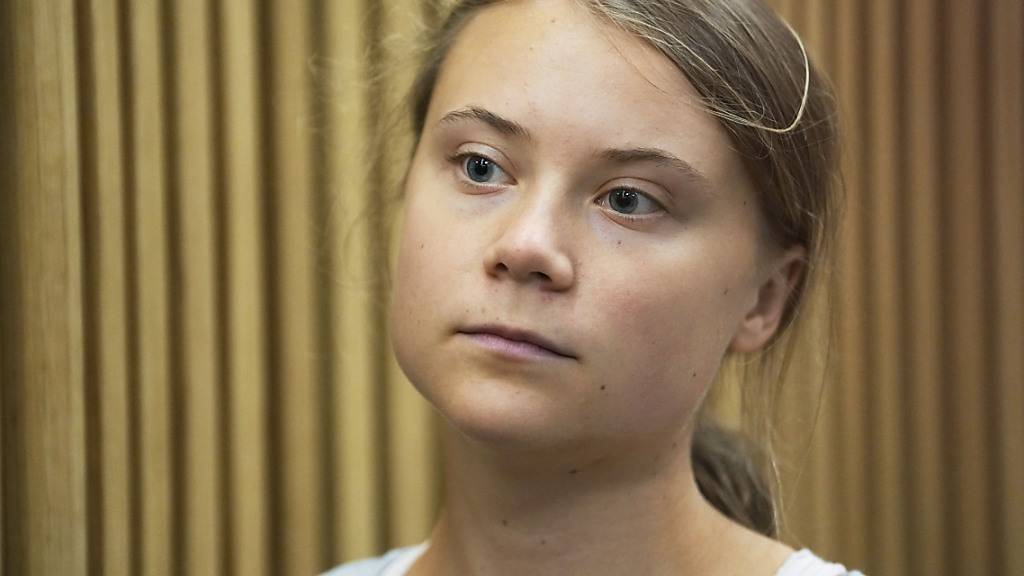 Greta Thunberg vor der Gerichtsanhörung in Malmö. Foto: Pavel Golovkin/AP/dpa